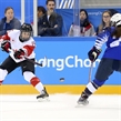 GANGNEUNG, SOUTH KOREA - FEBRUARY 22: Canada's Melodie Daoust #15 makes a pass while USA's Sidney Morin #23 defends during gold medal game action at the PyeongChang 2018 Olympic Winter Games. (Photo by Andre Ringuette/HHOF-IIHF Images)

